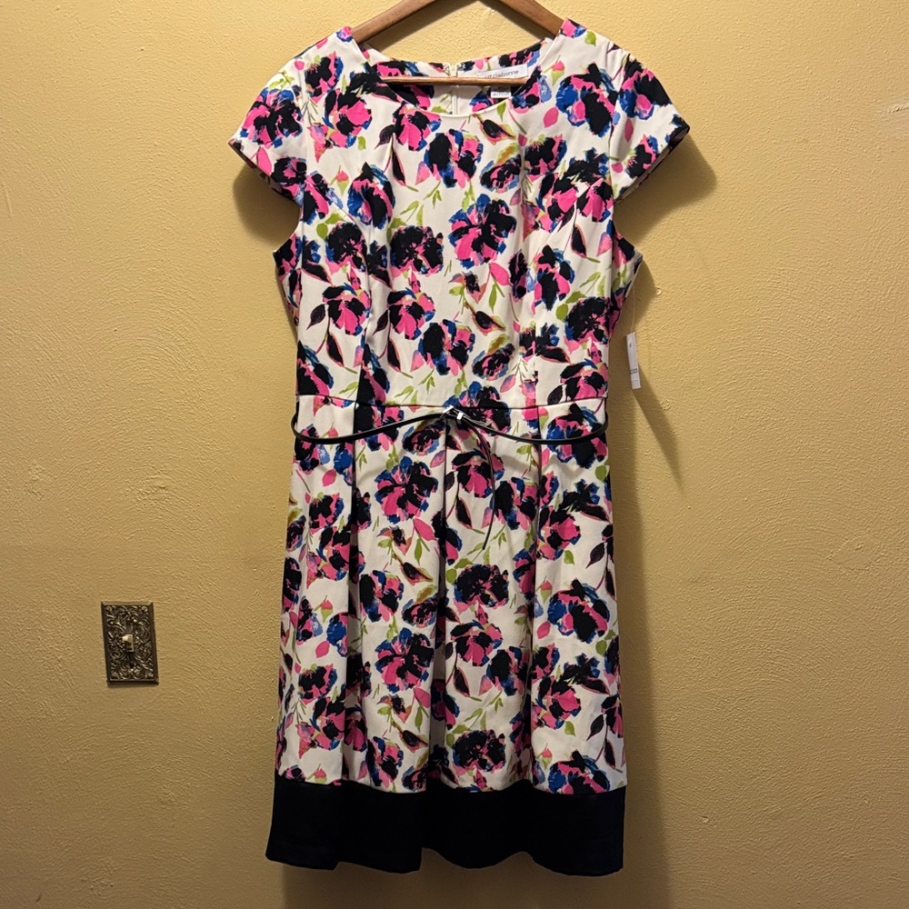 Liz Claiborne Multicolor Floral Midi Dress